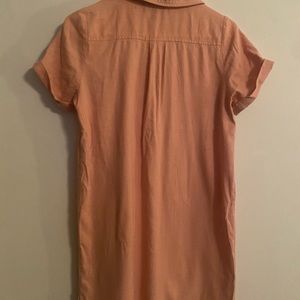 Lulu’s Aaryn Peach Collared Lace-Up Shift Dress size XS